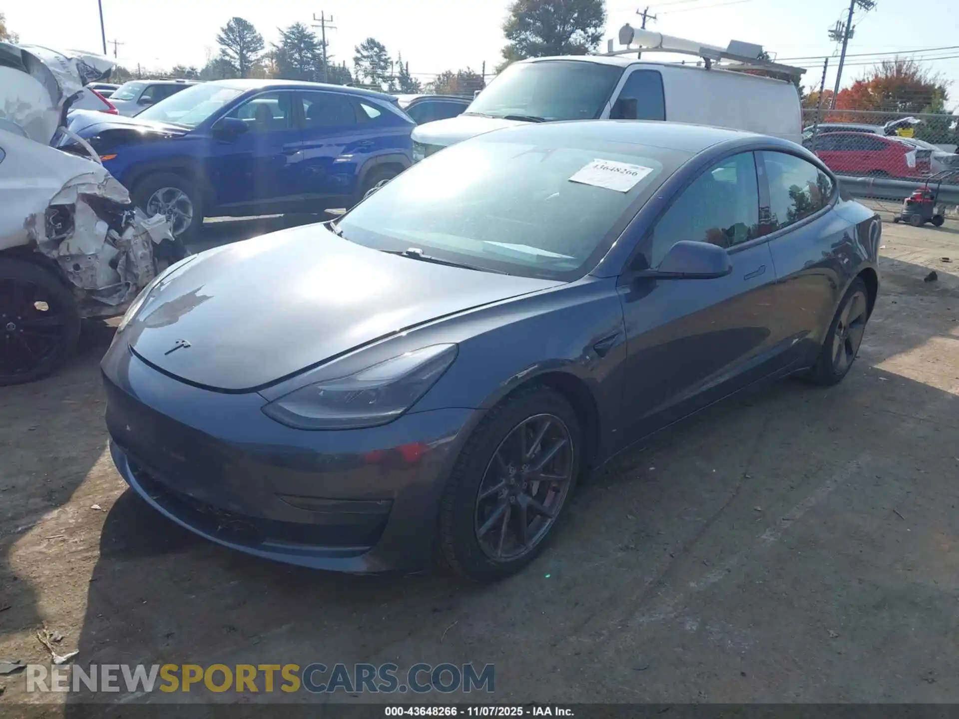 2 Photograph of a damaged car 5YJ3E1EB6MF012885 TESLA MODEL 3 2021