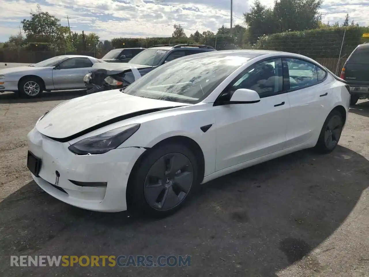 1 Photograph of a damaged car 5YJ3E1EB6MF013065 TESLA MODEL 3 2021