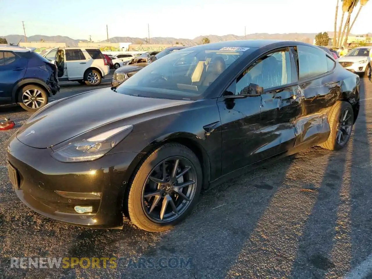 1 Photograph of a damaged car 5YJ3E1EB6MF014782 TESLA MODEL 3 2021
