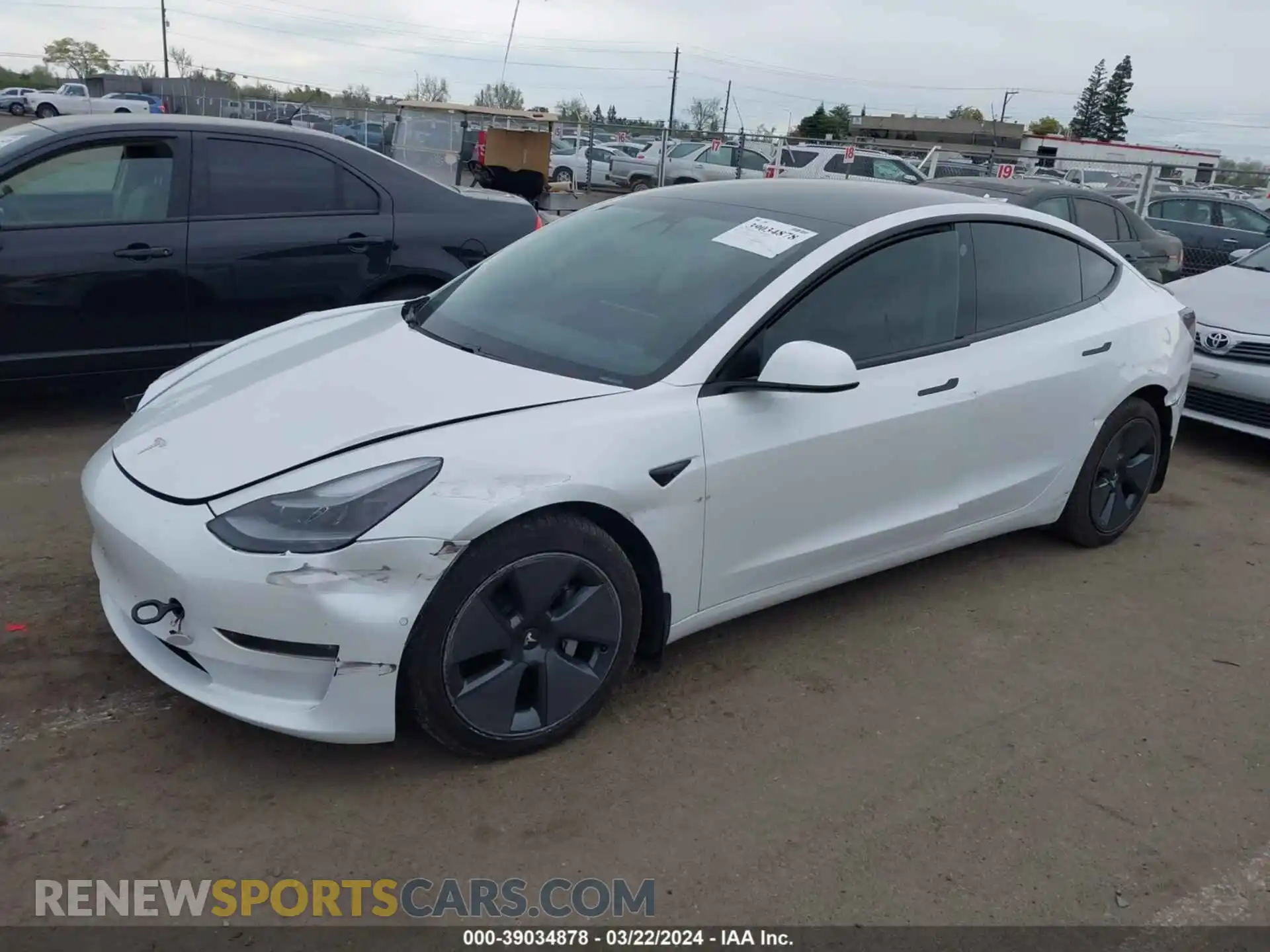 2 Photograph of a damaged car 5YJ3E1EB6MF033087 TESLA MODEL 3 2021