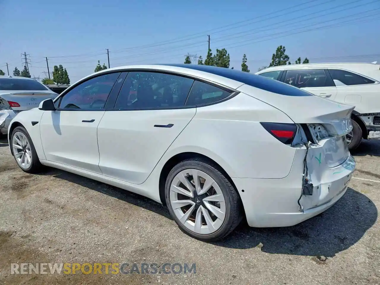 2 Photograph of a damaged car 5YJ3E1EB6MF045143 TESLA MODEL 3 2021
