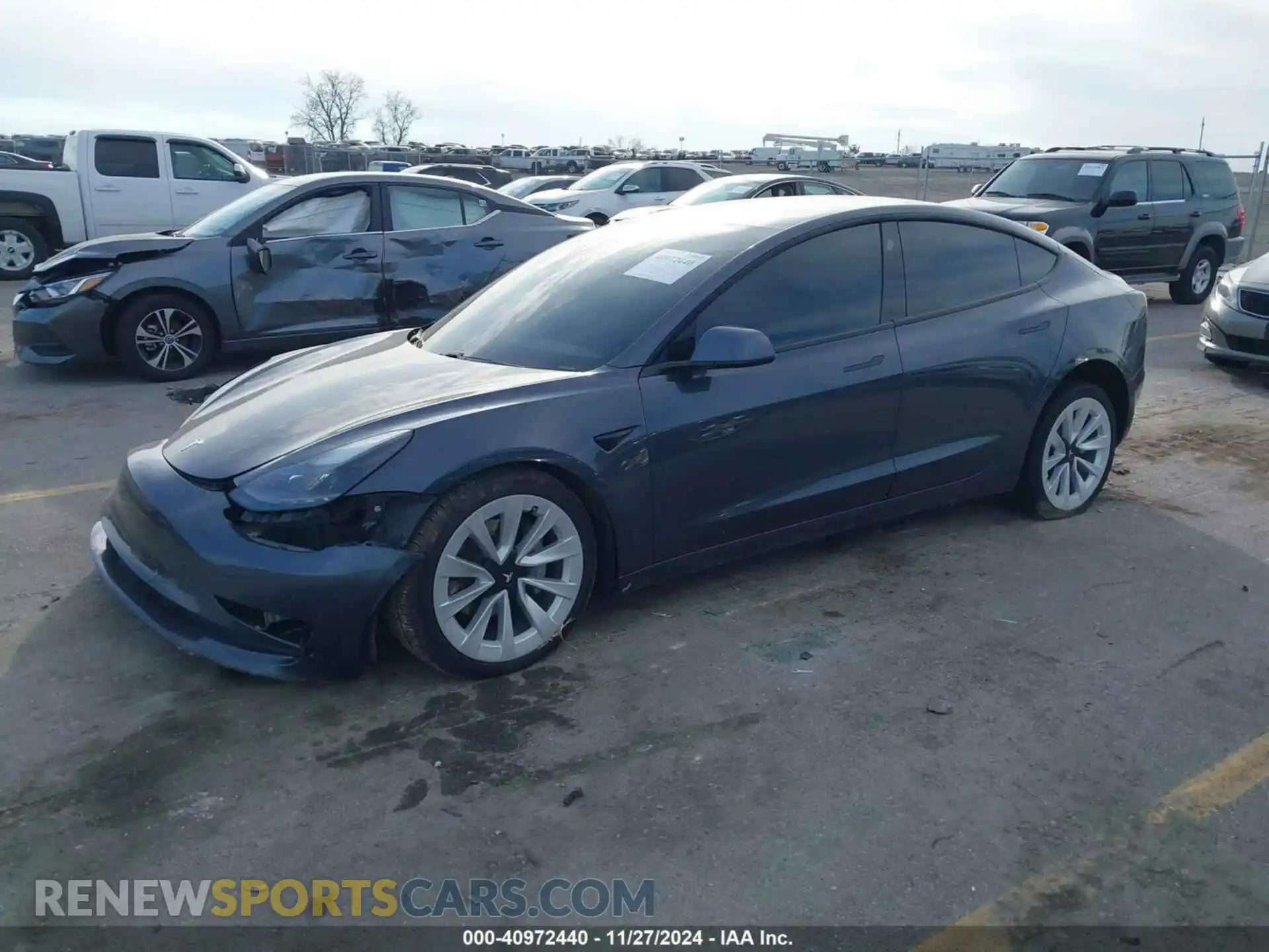 2 Photograph of a damaged car 5YJ3E1EB6MF049385 TESLA MODEL 3 2021