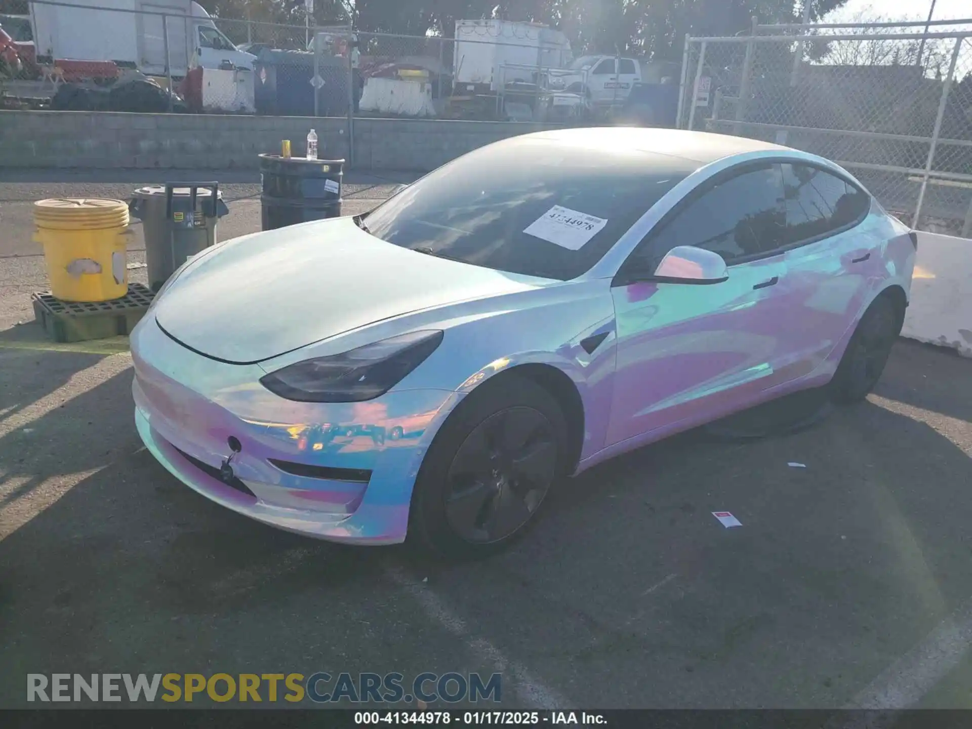 2 Photograph of a damaged car 5YJ3E1EB6MF053940 TESLA MODEL 3 2021