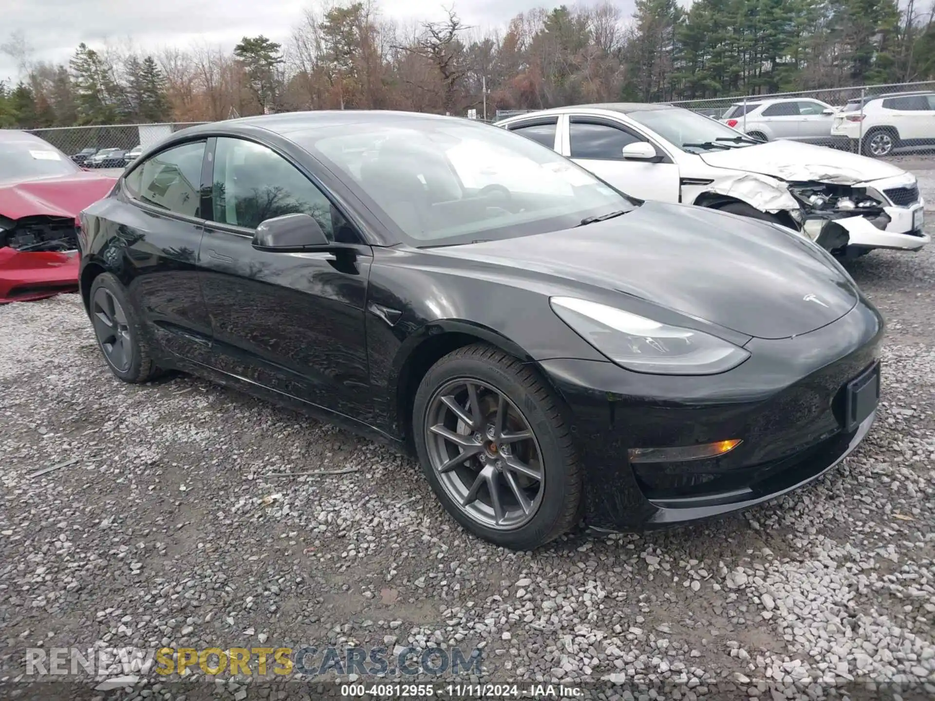 1 Photograph of a damaged car 5YJ3E1EB6MF055901 TESLA MODEL 3 2021