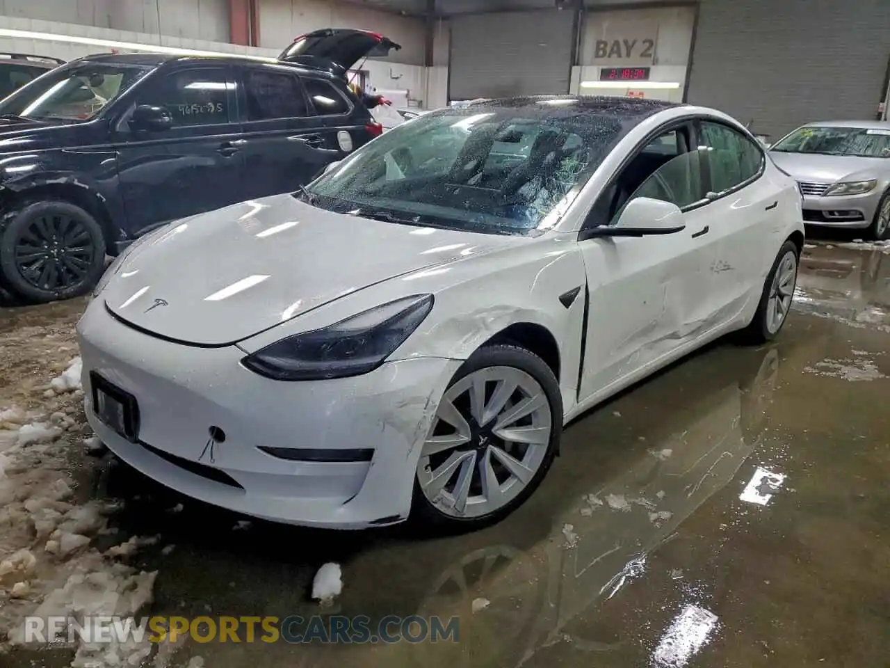 1 Photograph of a damaged car 5YJ3E1EB6MF056109 TESLA MODEL 3 2021