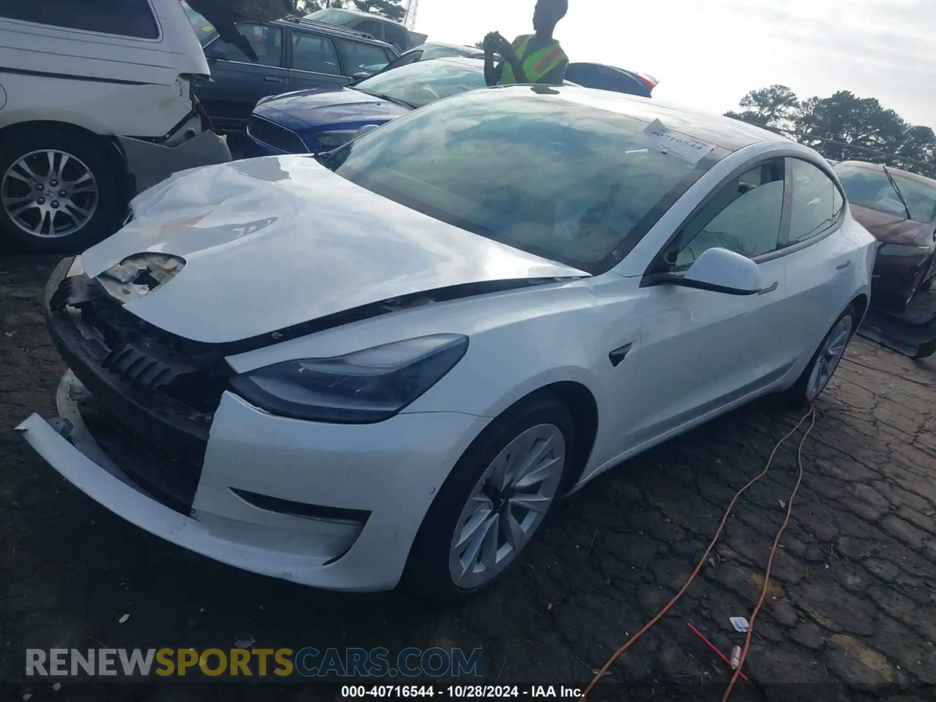 2 Photograph of a damaged car 5YJ3E1EB6MF061231 TESLA MODEL 3 2021