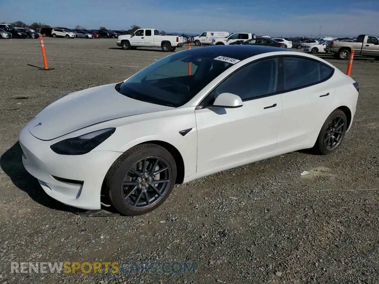 1 Photograph of a damaged car 5YJ3E1EB6MF065604 TESLA MODEL 3 2021