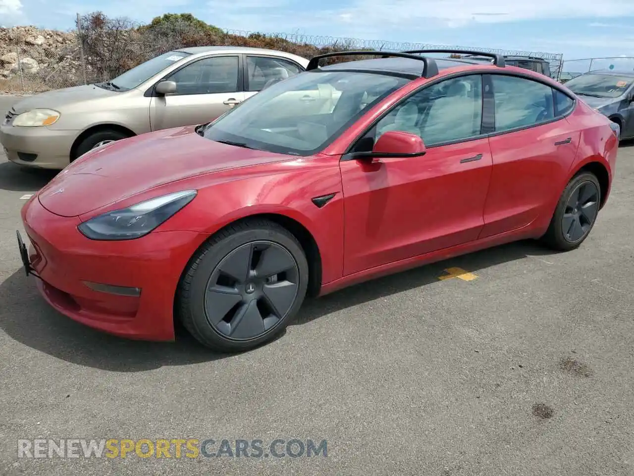 1 Photograph of a damaged car 5YJ3E1EB6MF092012 TESLA MODEL 3 2021