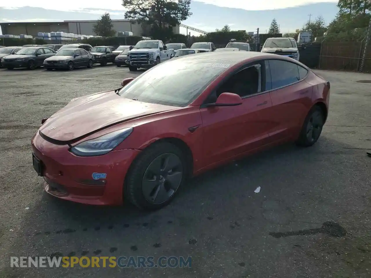 1 Фотография поврежденного автомобиля 5YJ3E1EB6MF862077 TESLA MODEL 3 2021