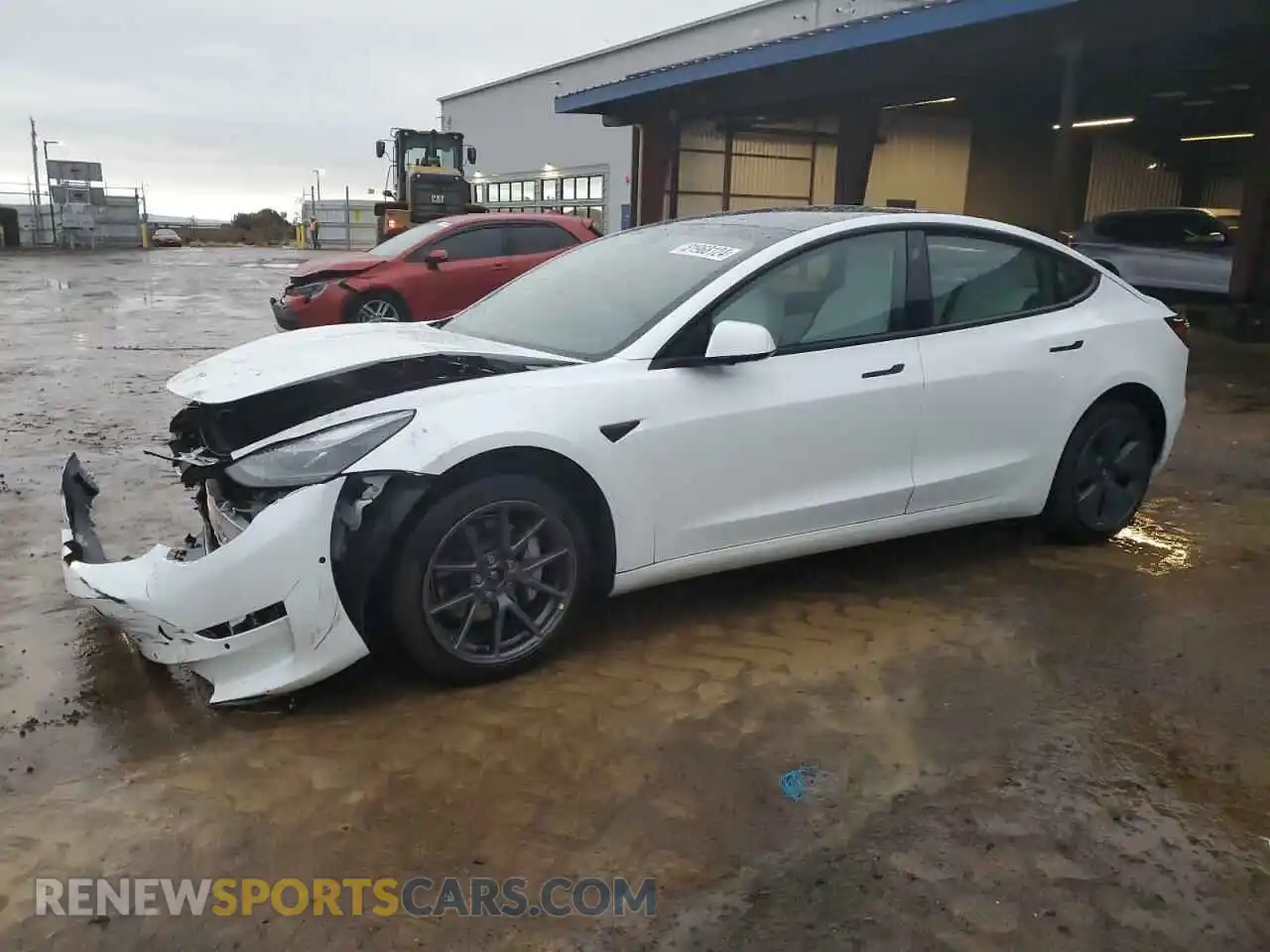 1 Photograph of a damaged car 5YJ3E1EB6MF868932 TESLA MODEL 3 2021