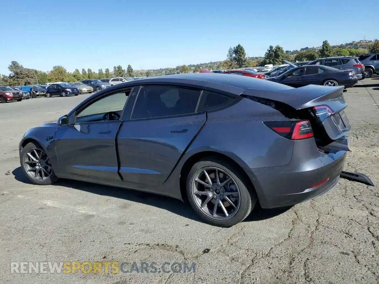 2 Photograph of a damaged car 5YJ3E1EB6MF878327 TESLA MODEL 3 2021