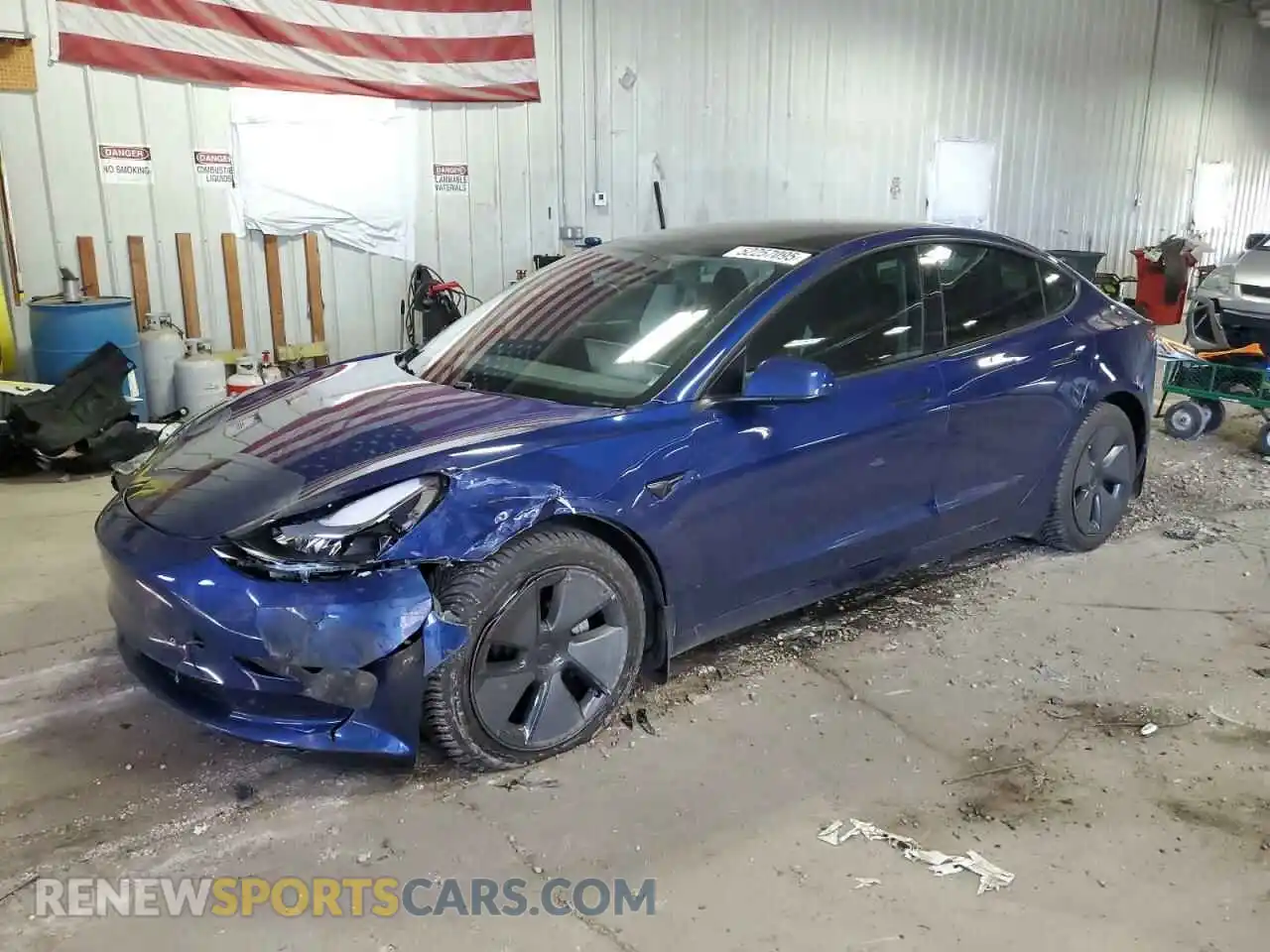 1 Photograph of a damaged car 5YJ3E1EB6MF902352 TESLA MODEL 3 2021