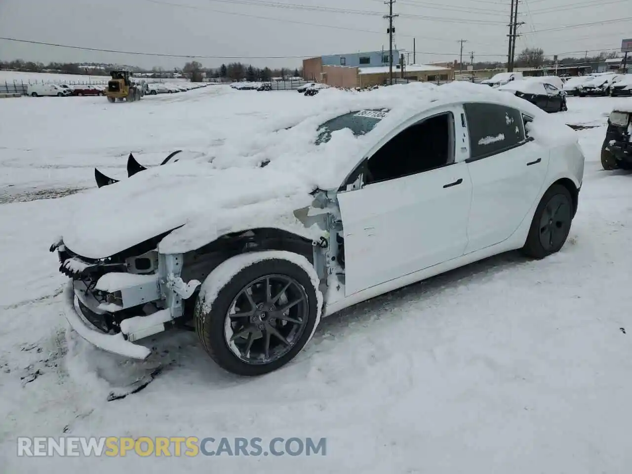 1 Photograph of a damaged car 5YJ3E1EB6MF906661 TESLA MODEL 3 2021