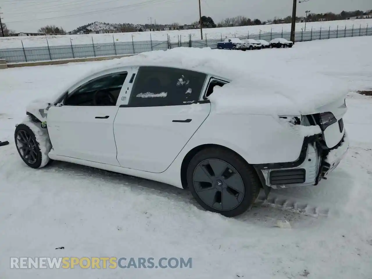 2 Photograph of a damaged car 5YJ3E1EB6MF906661 TESLA MODEL 3 2021