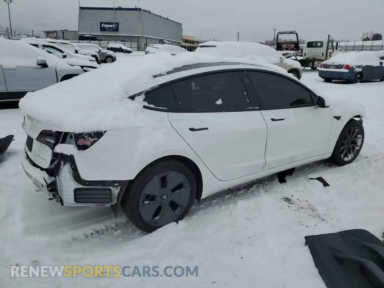 3 Photograph of a damaged car 5YJ3E1EB6MF906661 TESLA MODEL 3 2021