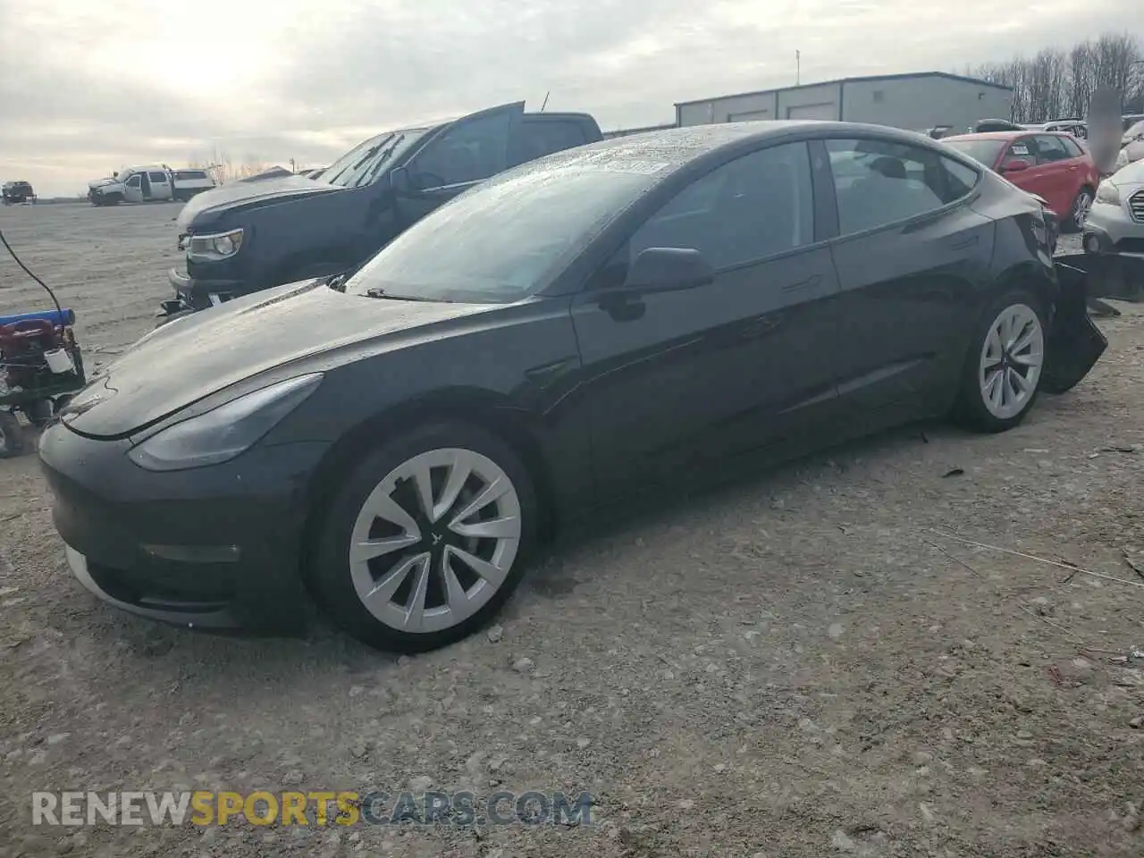 1 Photograph of a damaged car 5YJ3E1EB6MF924559 TESLA MODEL 3 2021