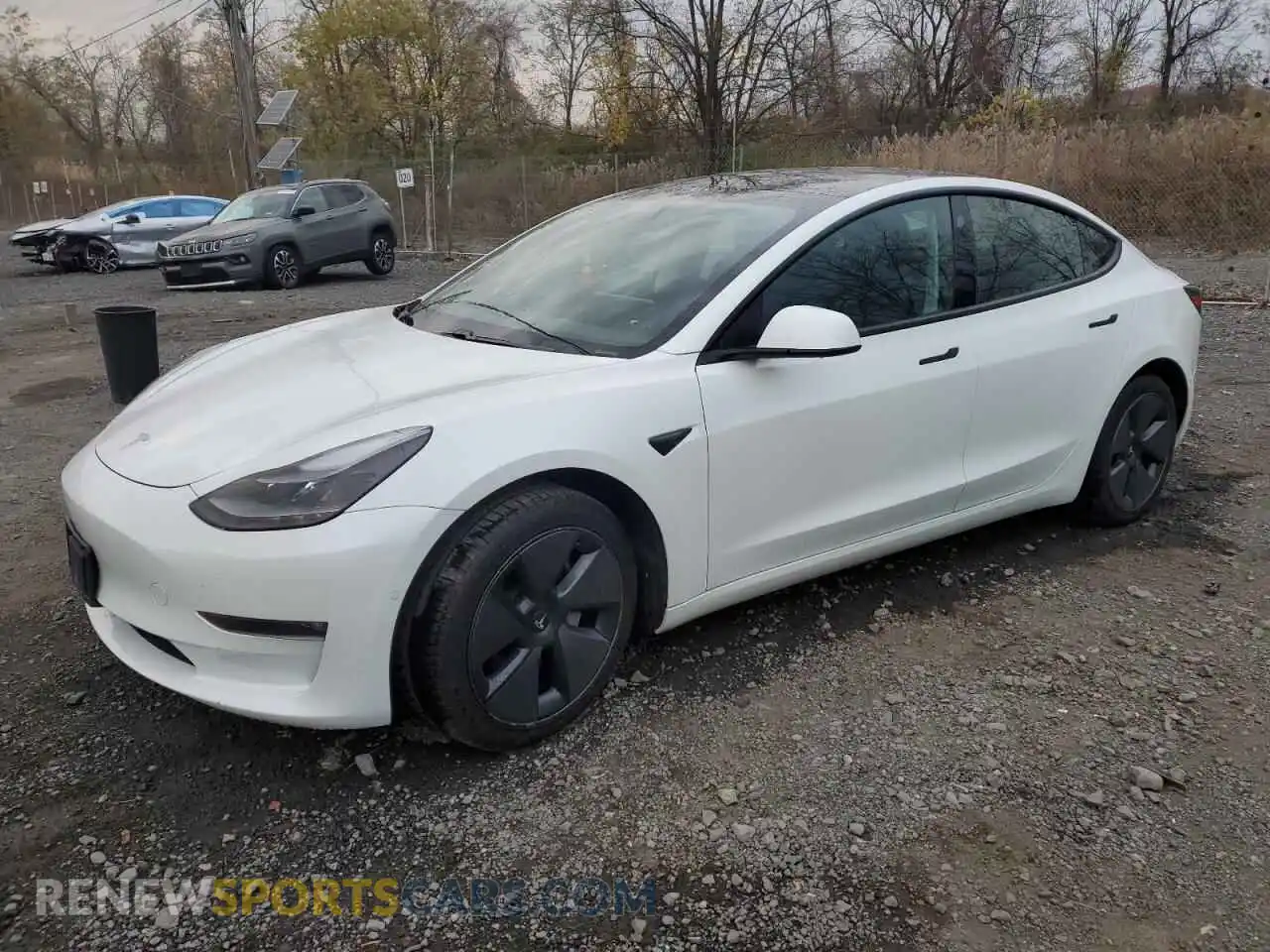 1 Photograph of a damaged car 5YJ3E1EB6MF974801 TESLA MODEL 3 2021