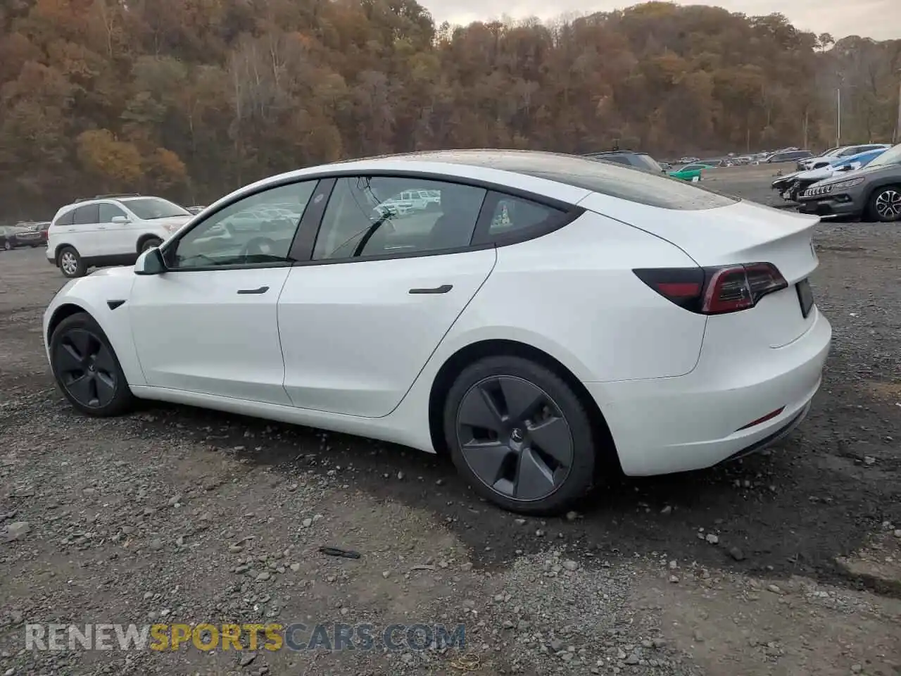 2 Photograph of a damaged car 5YJ3E1EB6MF974801 TESLA MODEL 3 2021