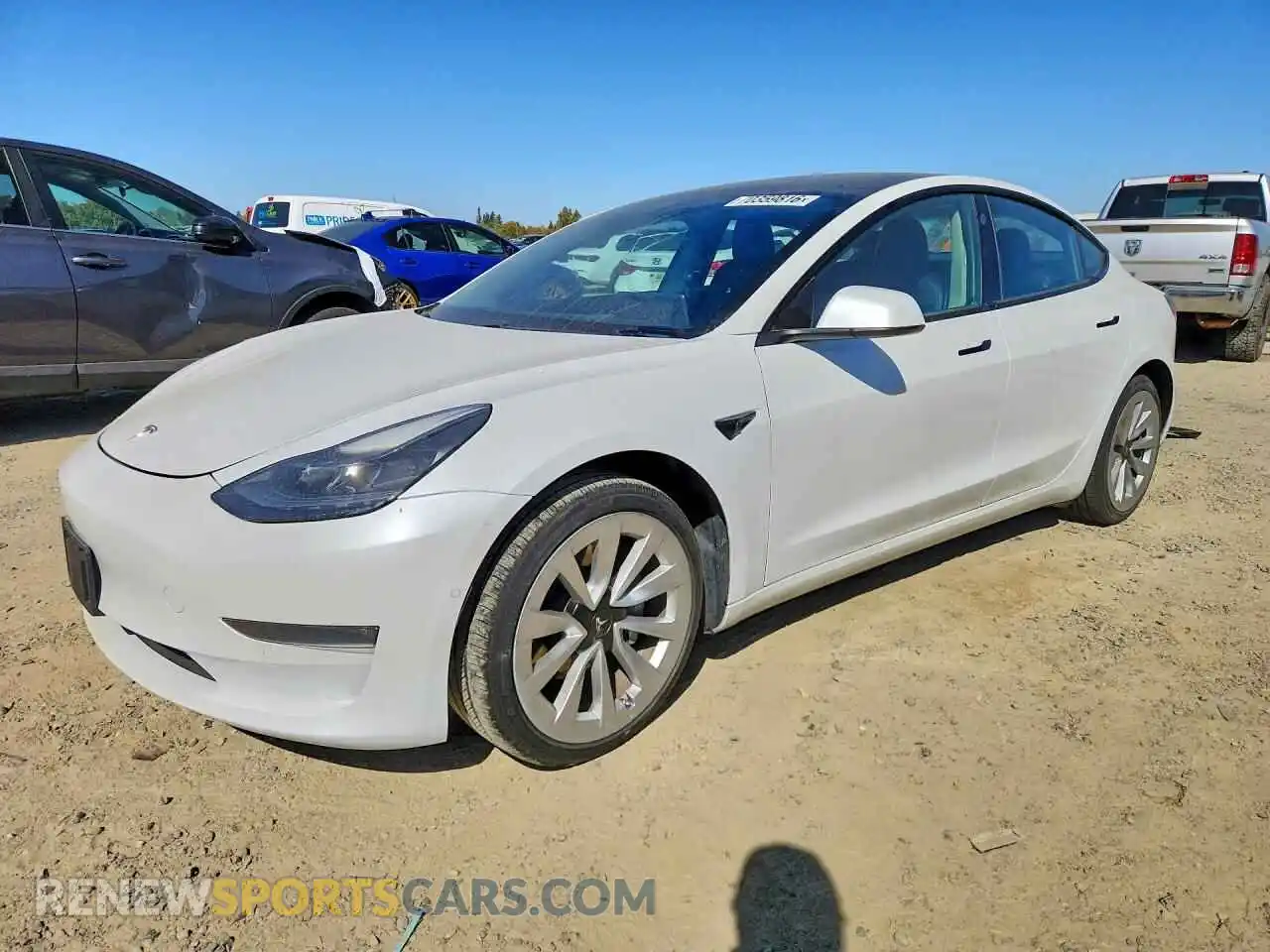 1 fotografías del automóvil dañado 5YJ3E1EB7MF010157 TESLA MODEL 3 2021