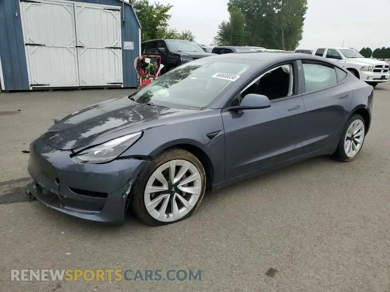 1 Photograph of a damaged car 5YJ3E1EB7MF031459 TESLA MODEL 3 2021