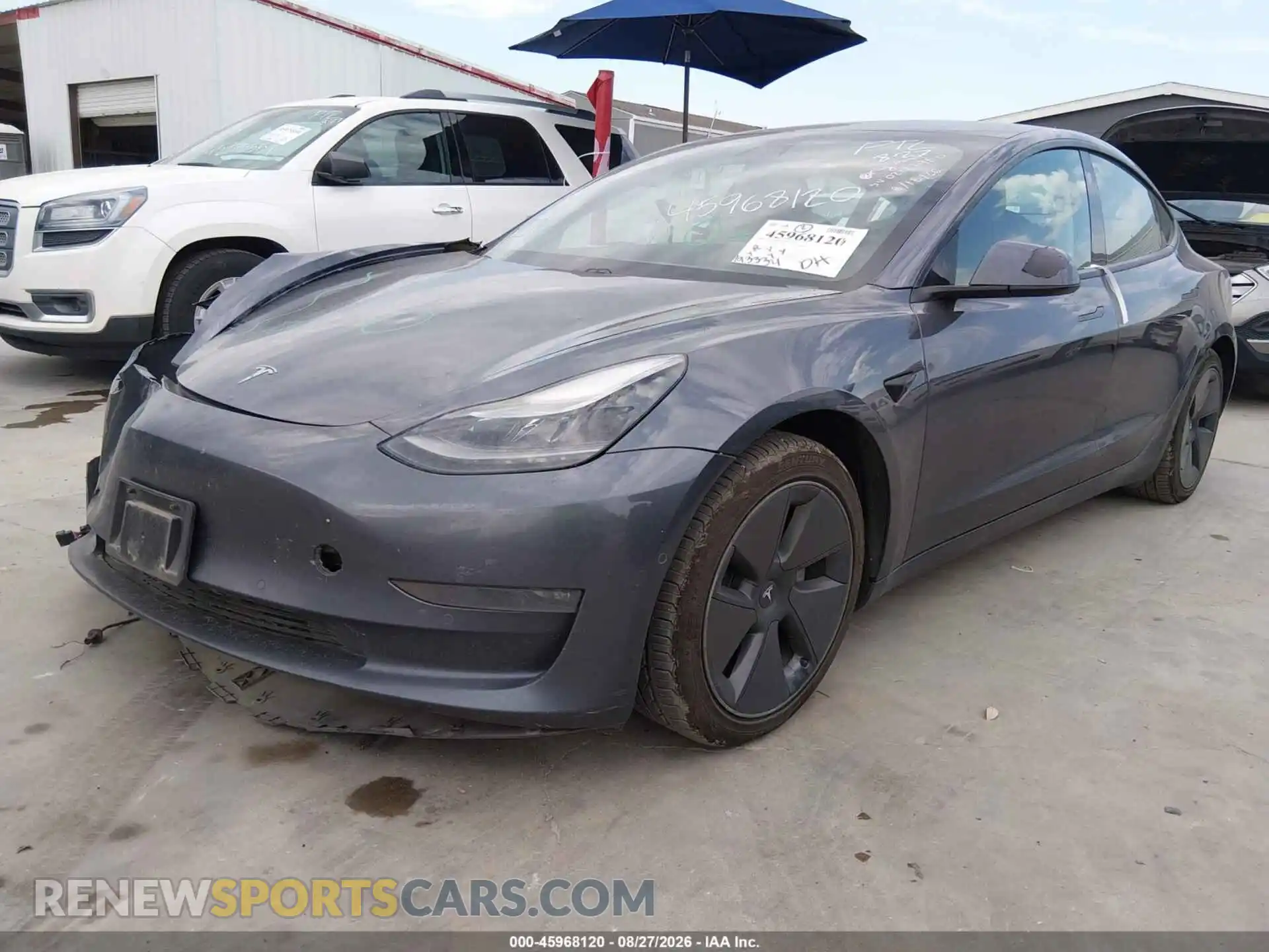 2 Photograph of a damaged car 5YJ3E1EB7MF032501 TESLA MODEL 3 2021