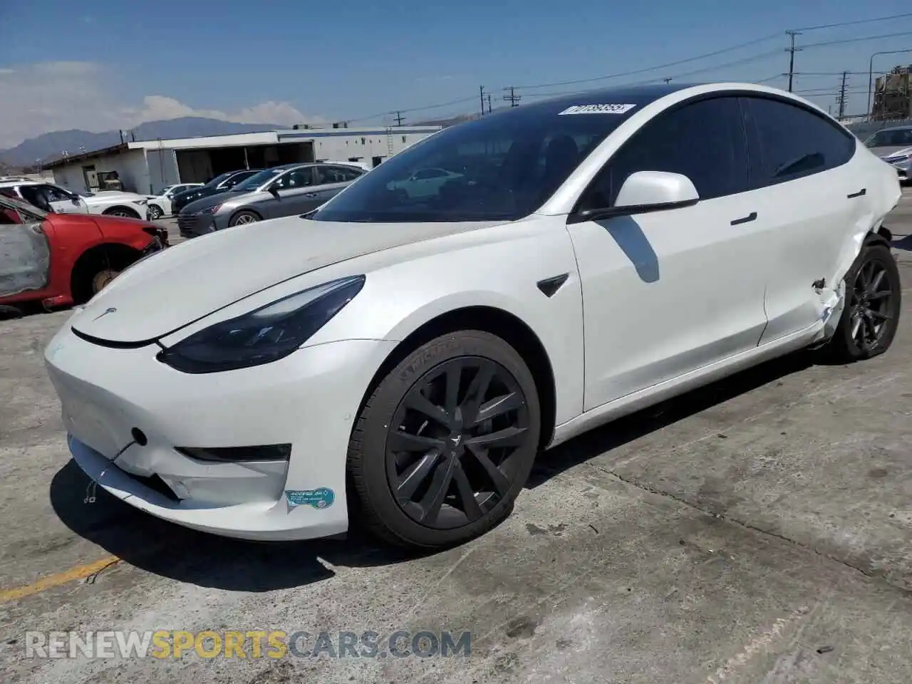 1 Photograph of a damaged car 5YJ3E1EB7MF033339 TESLA MODEL 3 2021