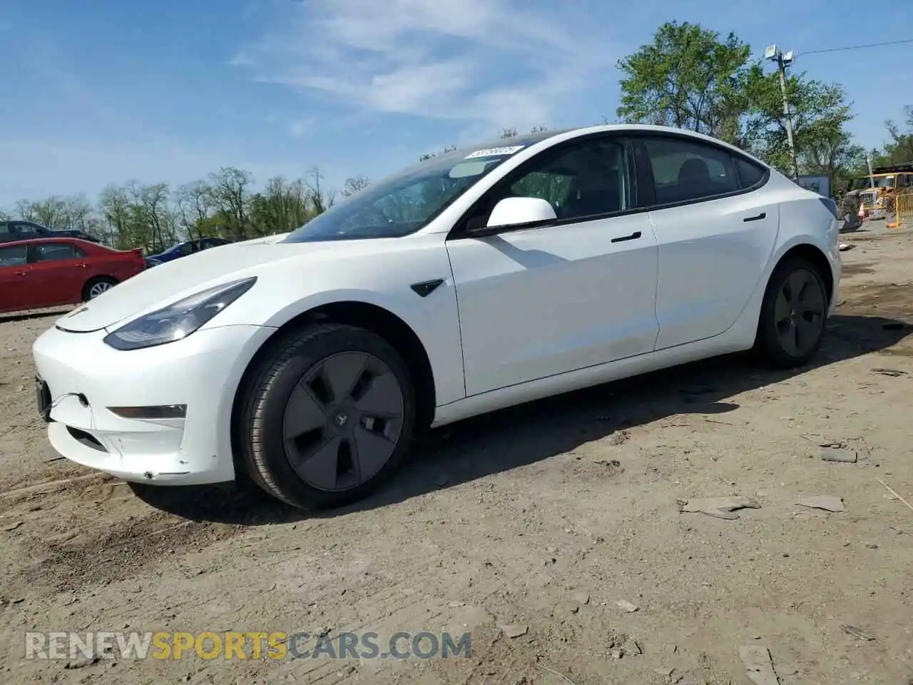 1 Photograph of a damaged car 5YJ3E1EB7MF034152 TESLA MODEL 3 2021