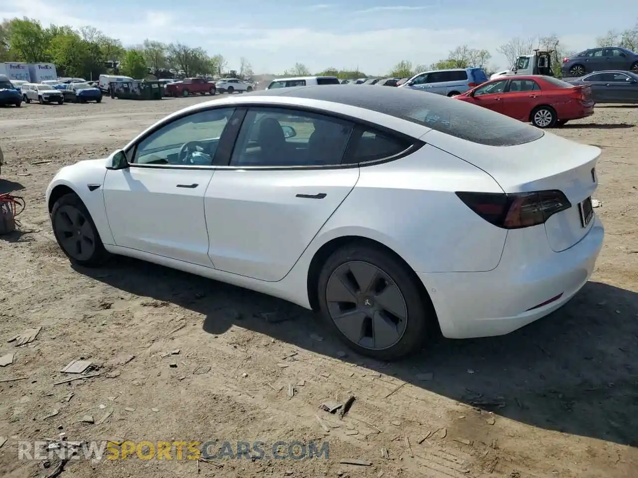 2 Photograph of a damaged car 5YJ3E1EB7MF034152 TESLA MODEL 3 2021