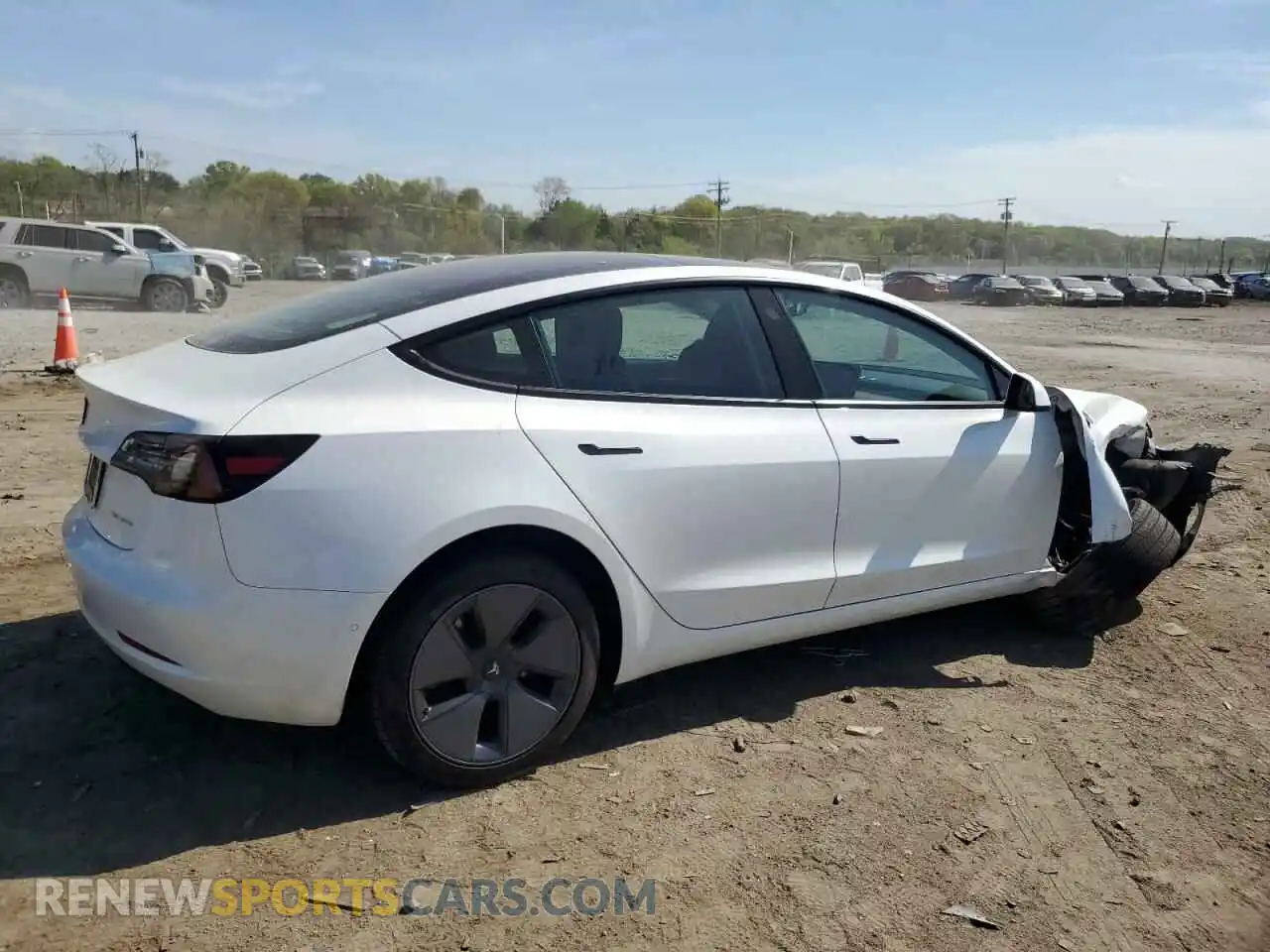 3 Photograph of a damaged car 5YJ3E1EB7MF034152 TESLA MODEL 3 2021