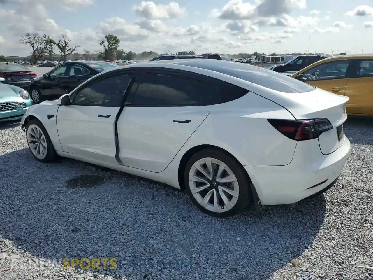 2 Photograph of a damaged car 5YJ3E1EB7MF049668 TESLA MODEL 3 2021