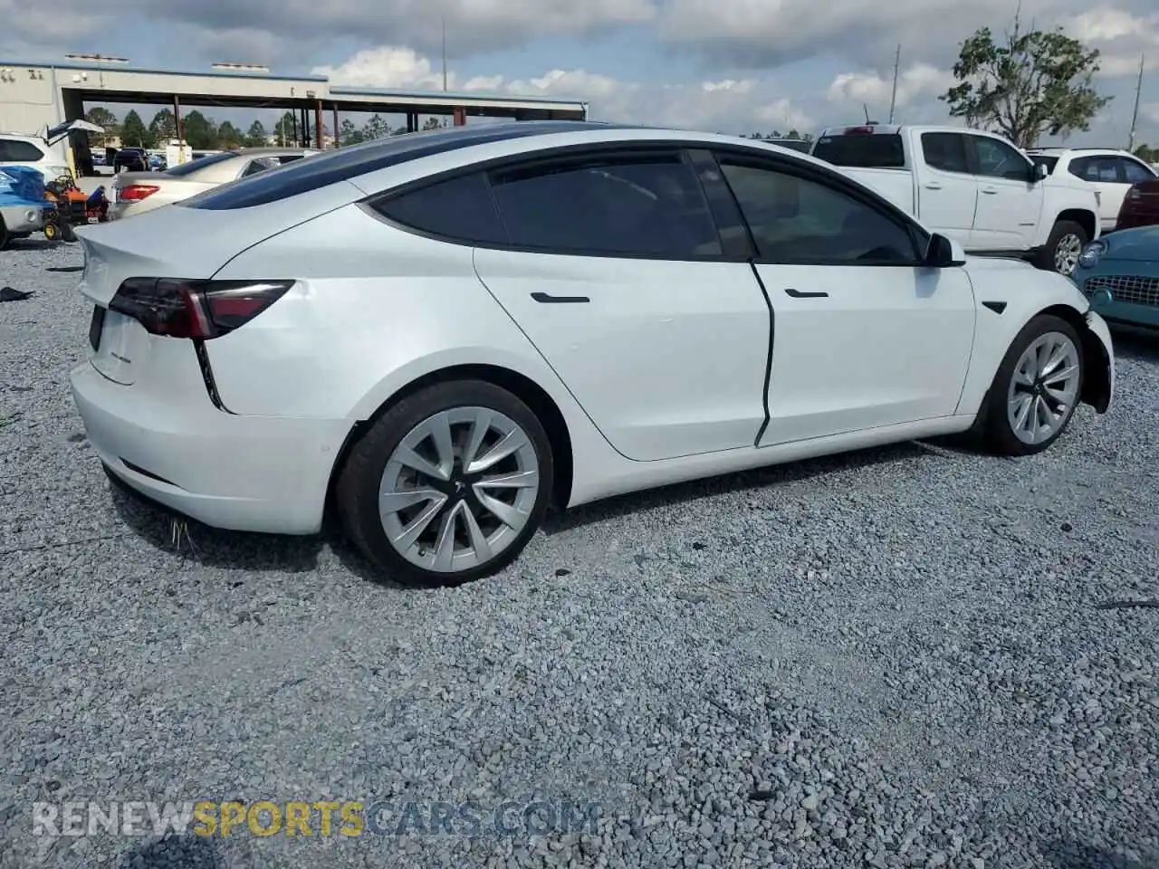 3 Photograph of a damaged car 5YJ3E1EB7MF049668 TESLA MODEL 3 2021