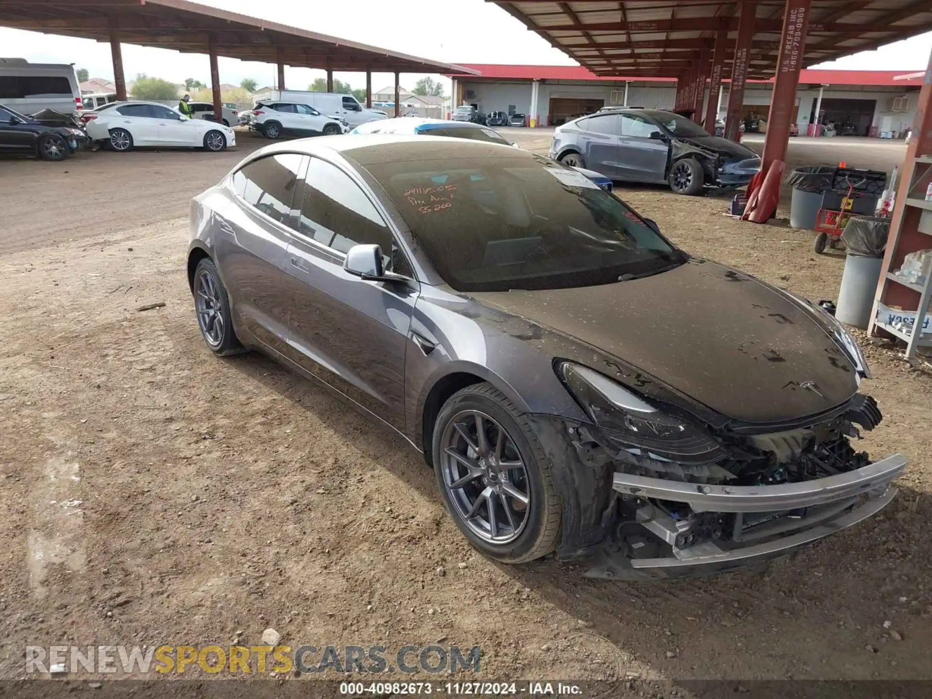 1 Фотография поврежденного автомобиля 5YJ3E1EB7MF051968 TESLA MODEL 3 2021
