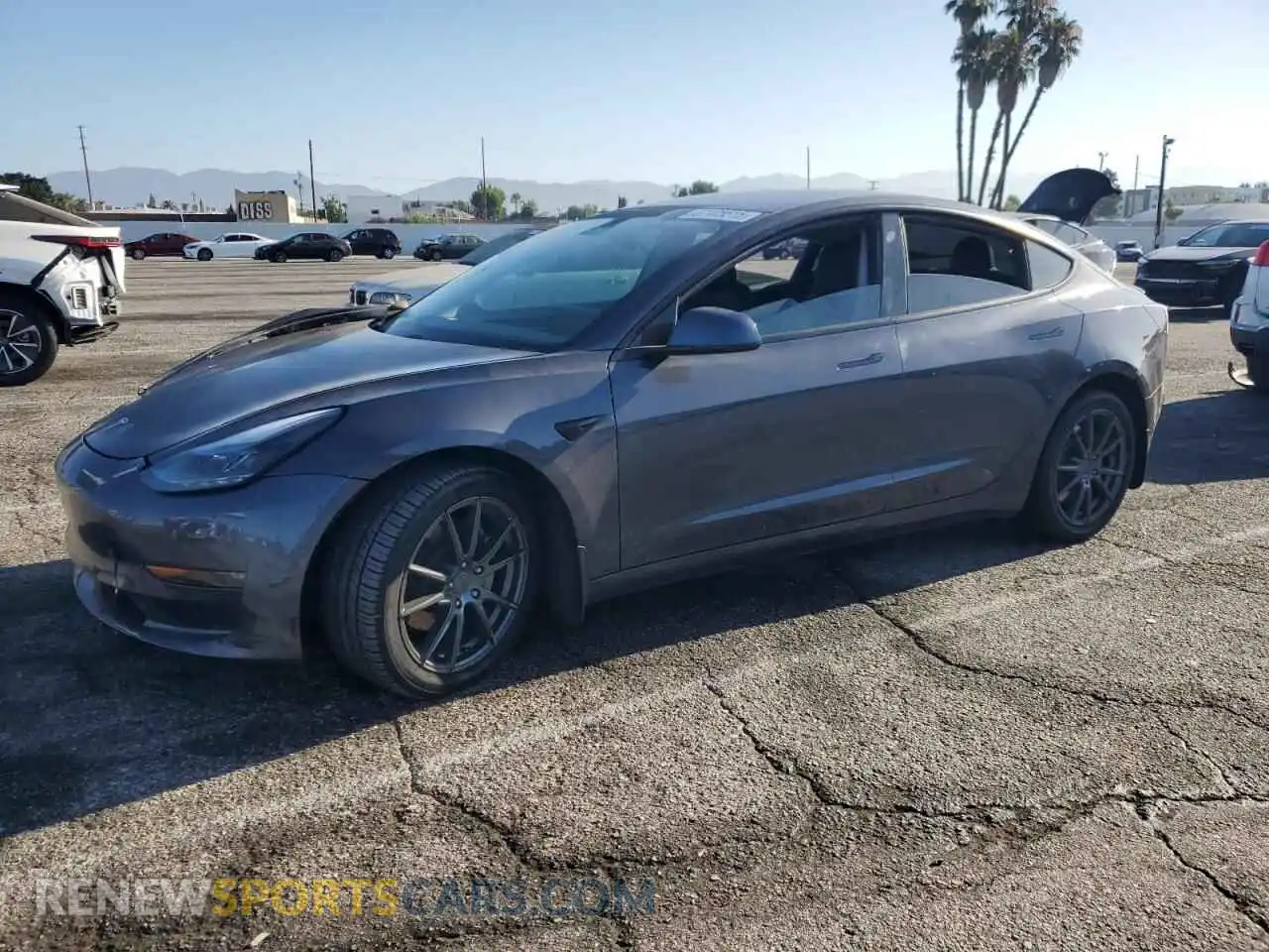 1 Photograph of a damaged car 5YJ3E1EB7MF070942 TESLA MODEL 3 2021