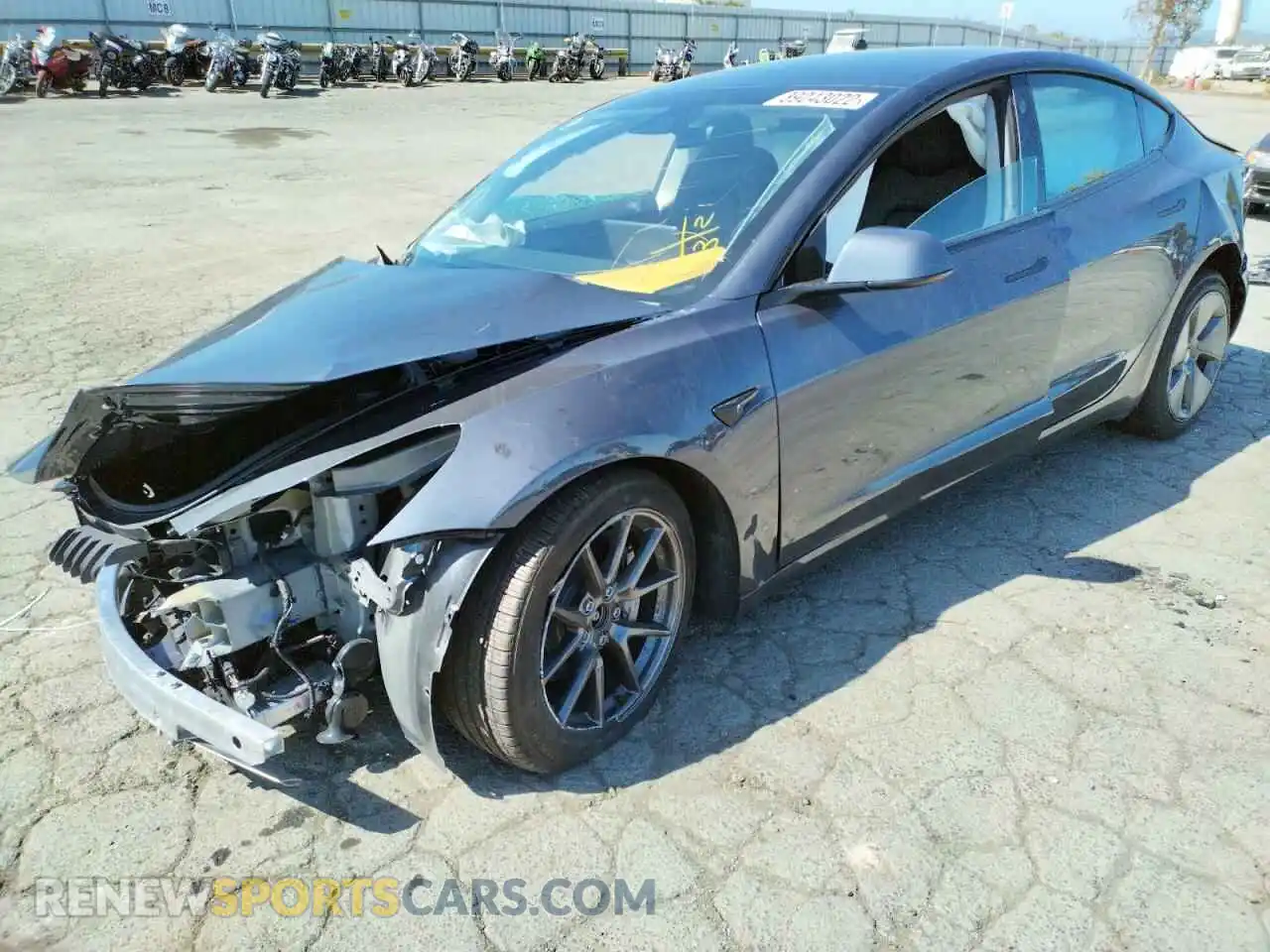 2 Photograph of a damaged car 5YJ3E1EB7MF071959 TESLA MODEL 3 2021