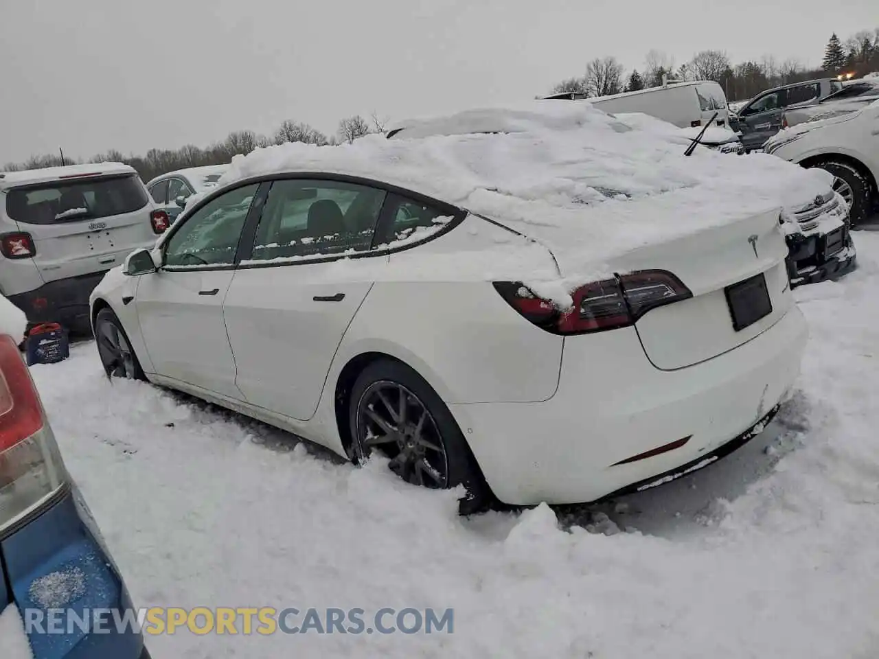 2 Photograph of a damaged car 5YJ3E1EB7MF078619 TESLA MODEL 3 2021