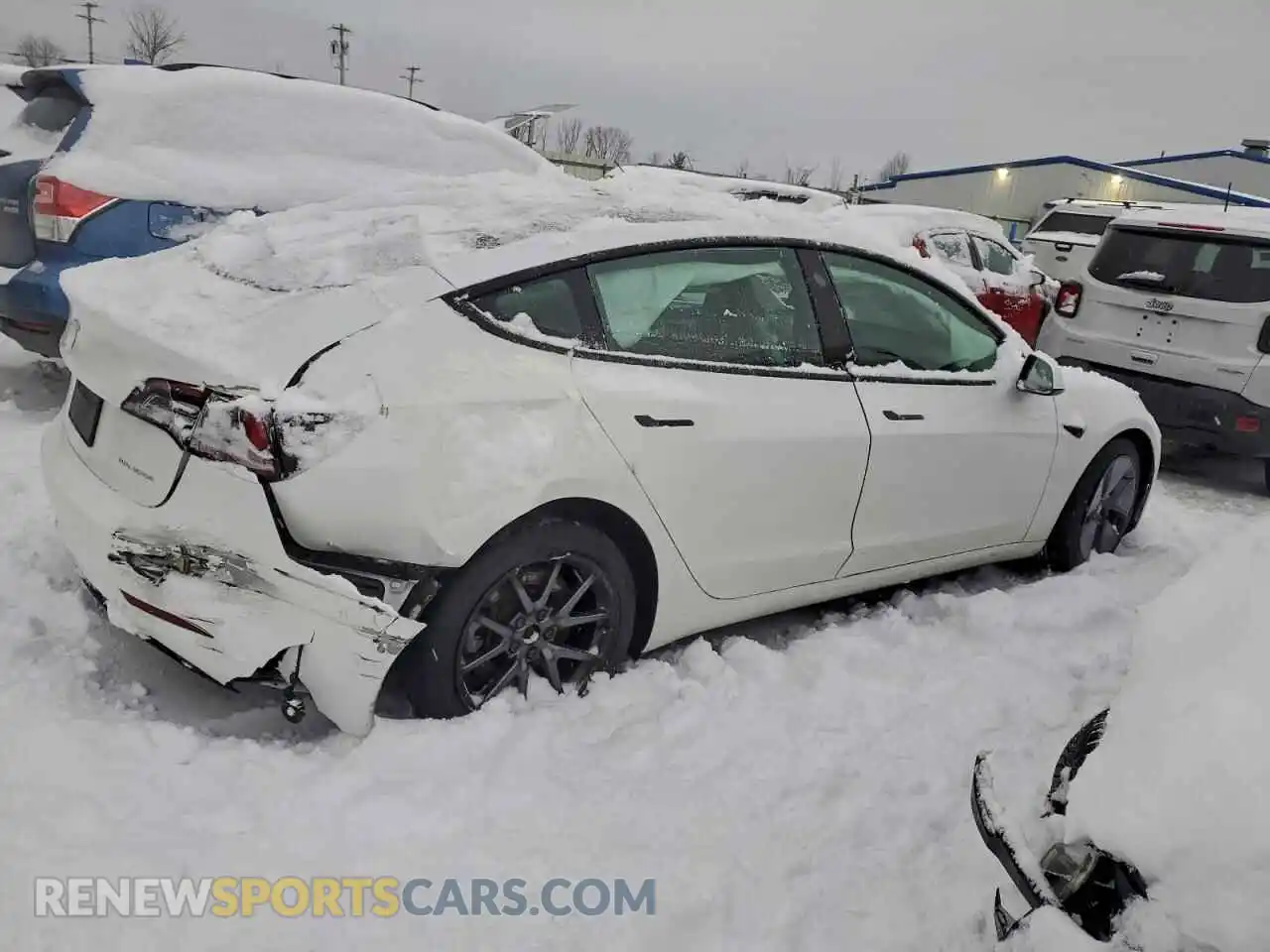 3 Photograph of a damaged car 5YJ3E1EB7MF078619 TESLA MODEL 3 2021