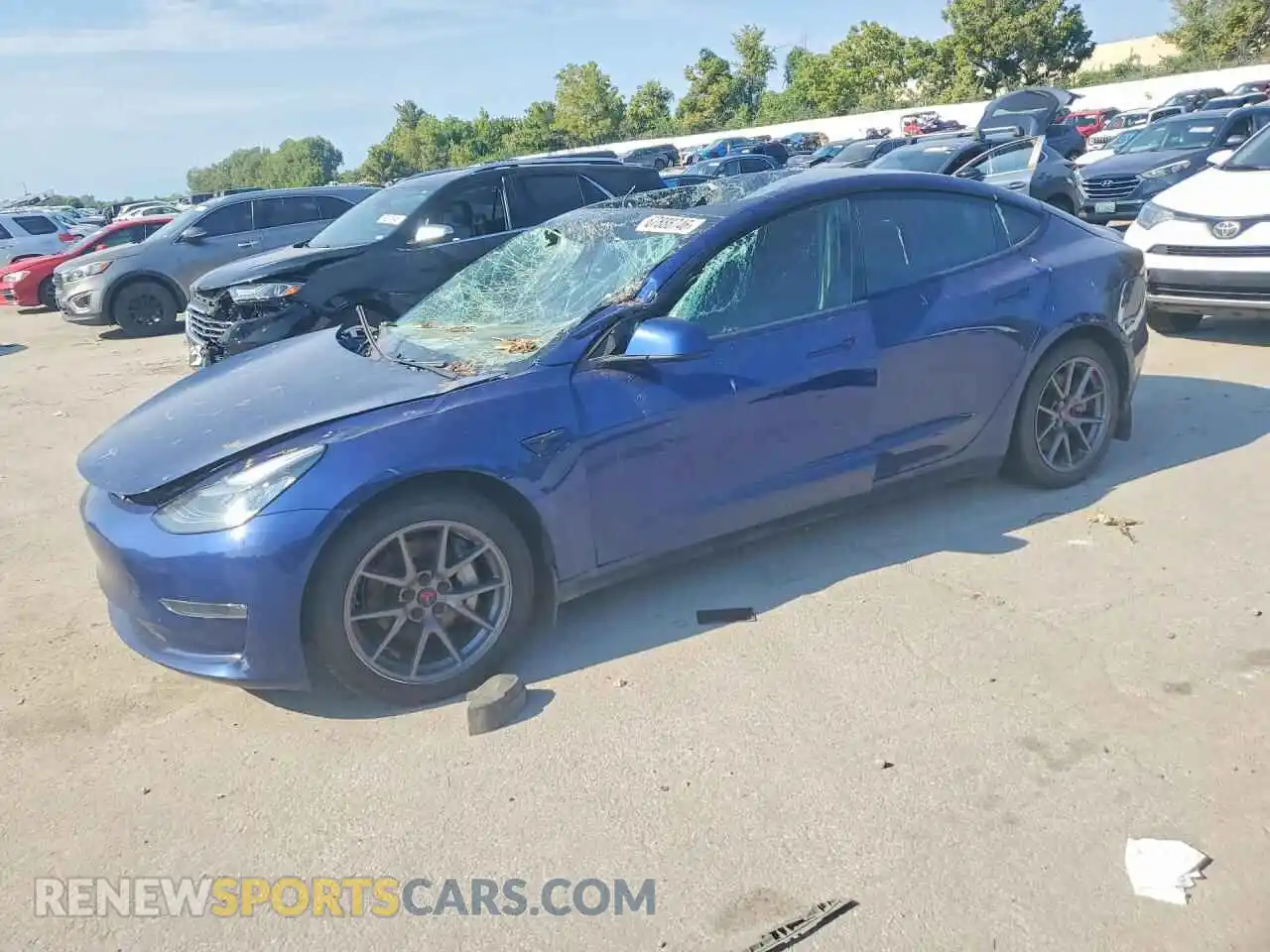 1 Photograph of a damaged car 5YJ3E1EB7MF836829 TESLA MODEL 3 2021