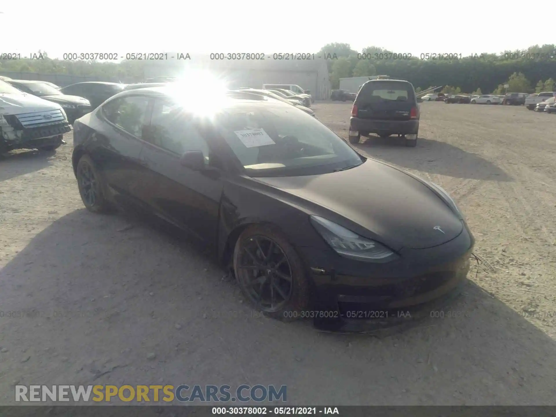 1 Photograph of a damaged car 5YJ3E1EB7MF858474 TESLA MODEL 3 2021