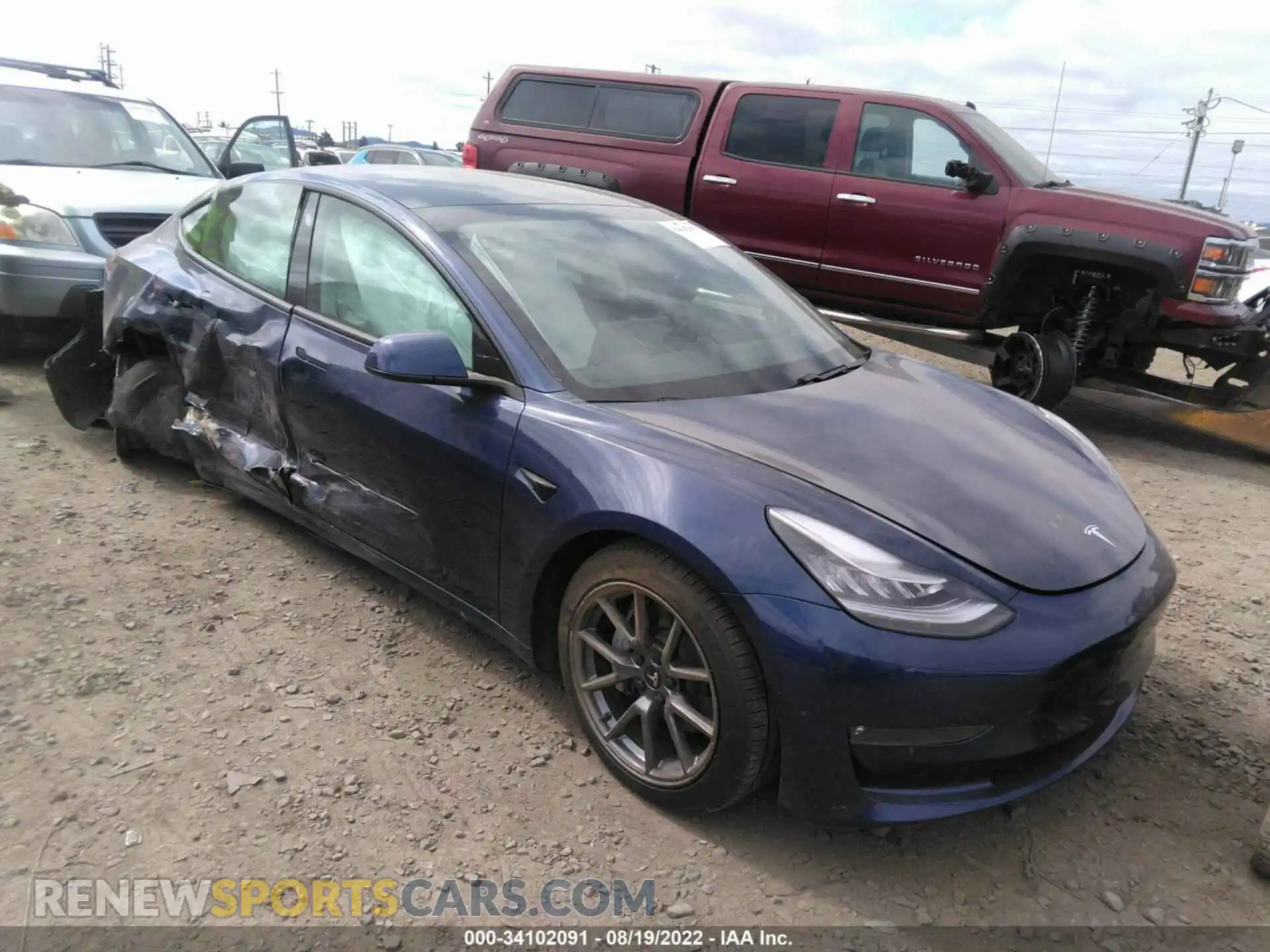 1 Photograph of a damaged car 5YJ3E1EB7MF858538 TESLA MODEL 3 2021