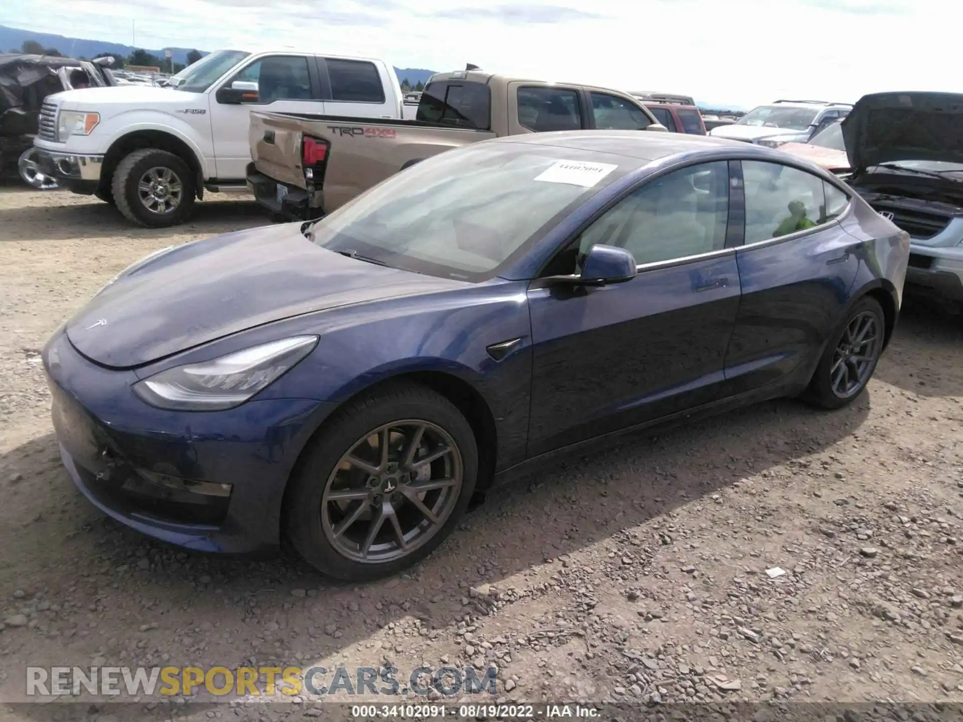 2 Photograph of a damaged car 5YJ3E1EB7MF858538 TESLA MODEL 3 2021