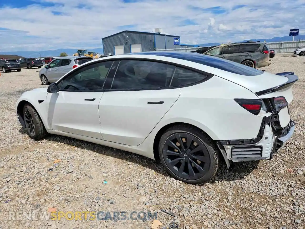 2 fotografías del automóvil dañado 5YJ3E1EB7MF868969 TESLA MODEL 3 2021