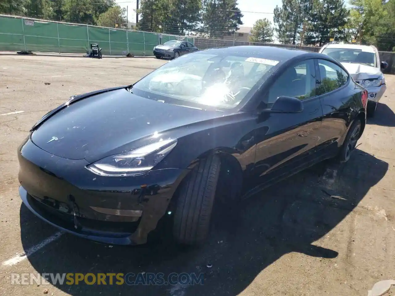 2 Photograph of a damaged car 5YJ3E1EB7MF906460 TESLA MODEL 3 2021