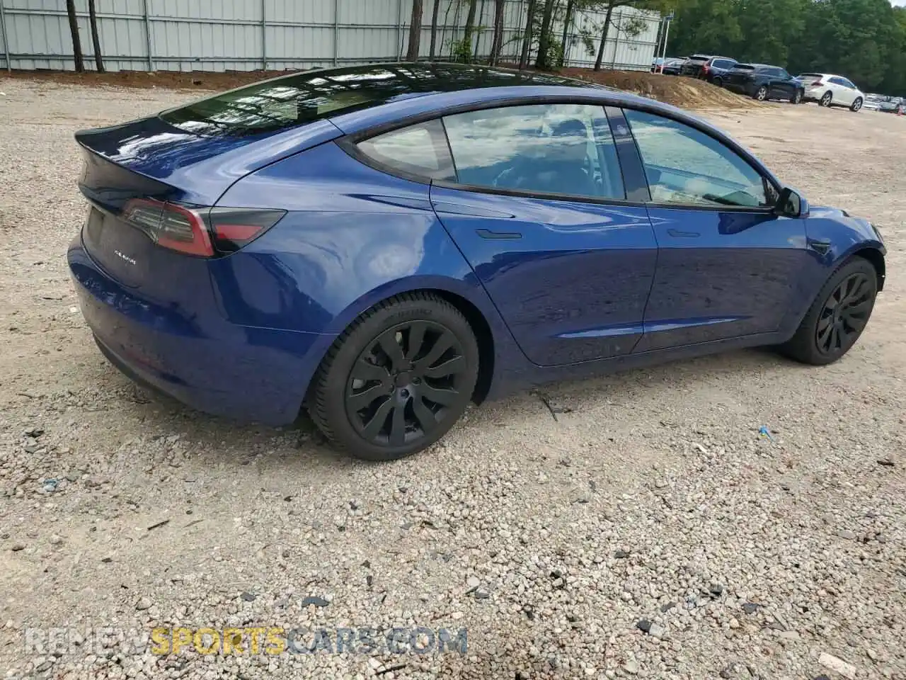 3 Photograph of a damaged car 5YJ3E1EB7MF906605 TESLA MODEL 3 2021