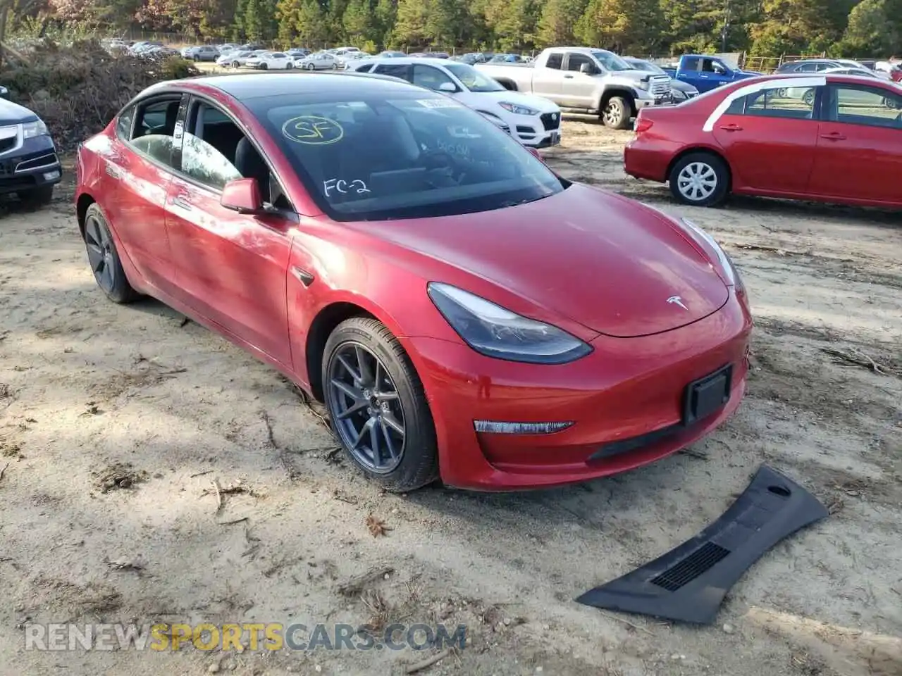 1 fotografías del automóvil dañado 5YJ3E1EB7MF916034 TESLA MODEL 3 2021