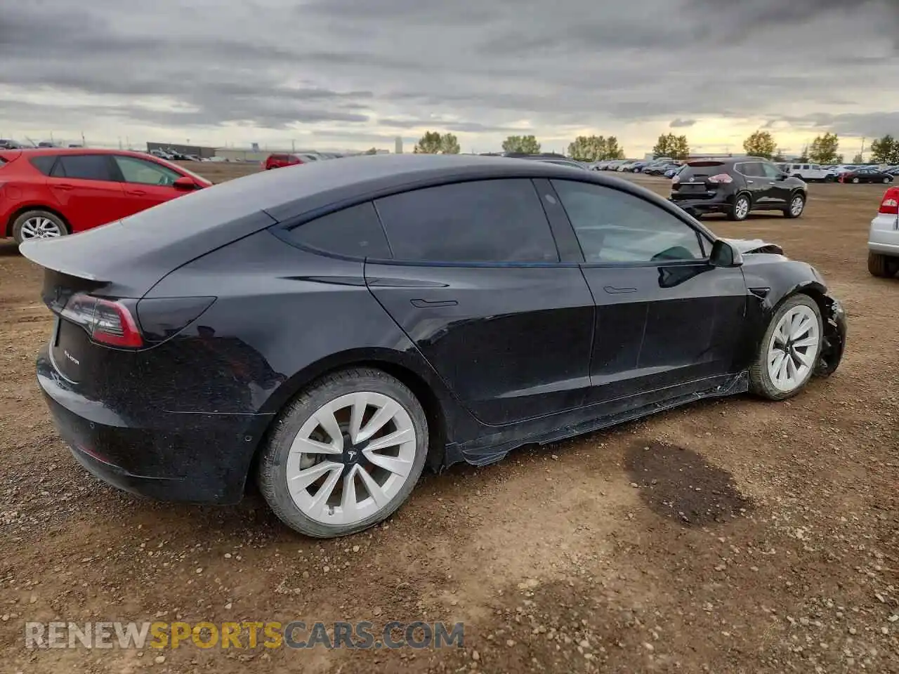 3 Photograph of a damaged car 5YJ3E1EB7MF916616 TESLA MODEL 3 2021