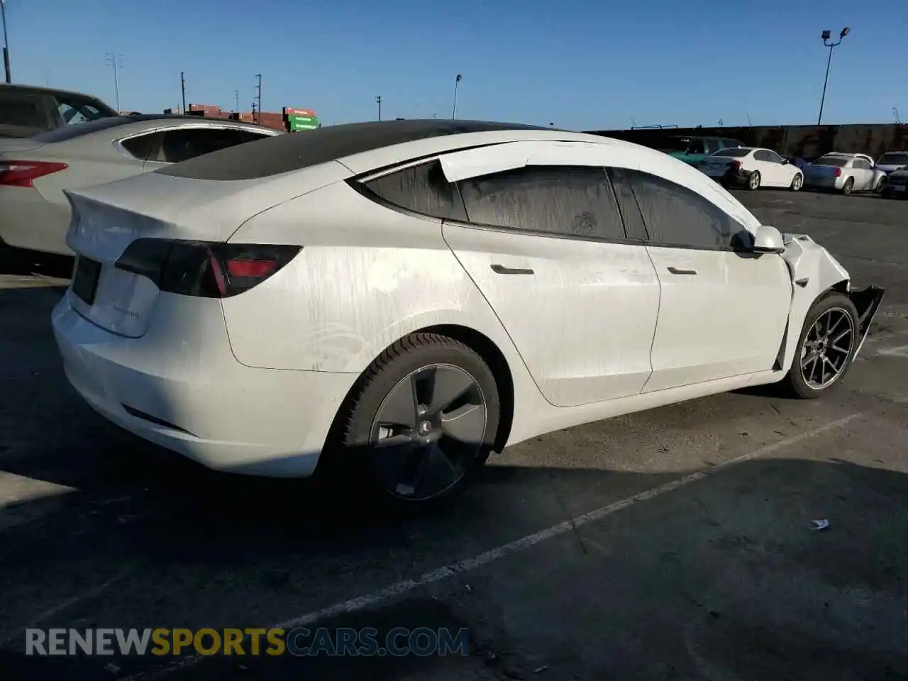 3 Photograph of a damaged car 5YJ3E1EB7MF938082 TESLA MODEL 3 2021