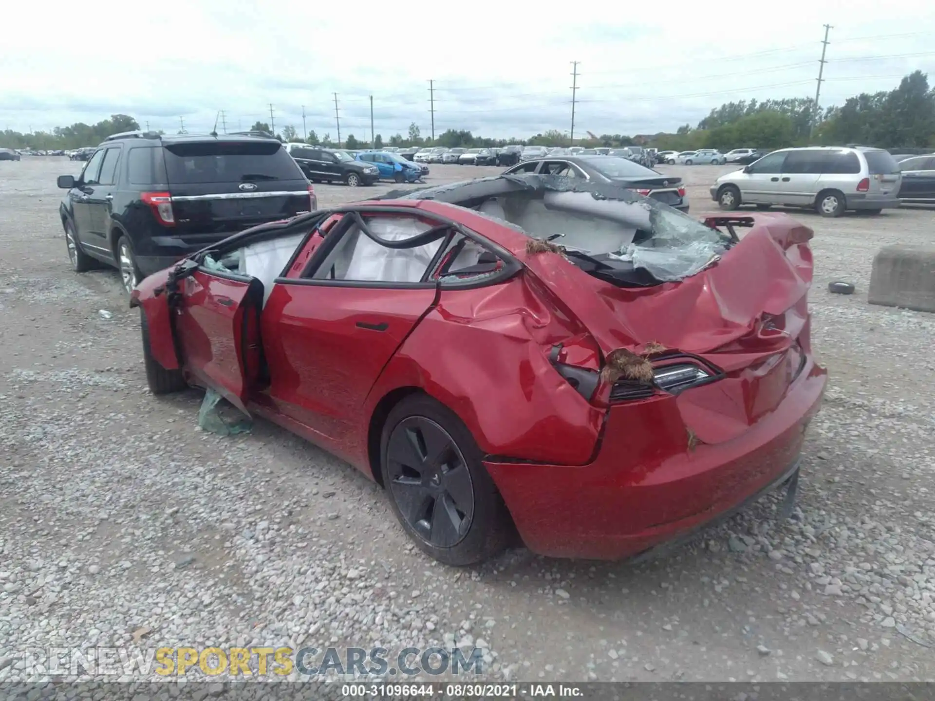 3 Photograph of a damaged car 5YJ3E1EB7MF960812 TESLA MODEL 3 2021