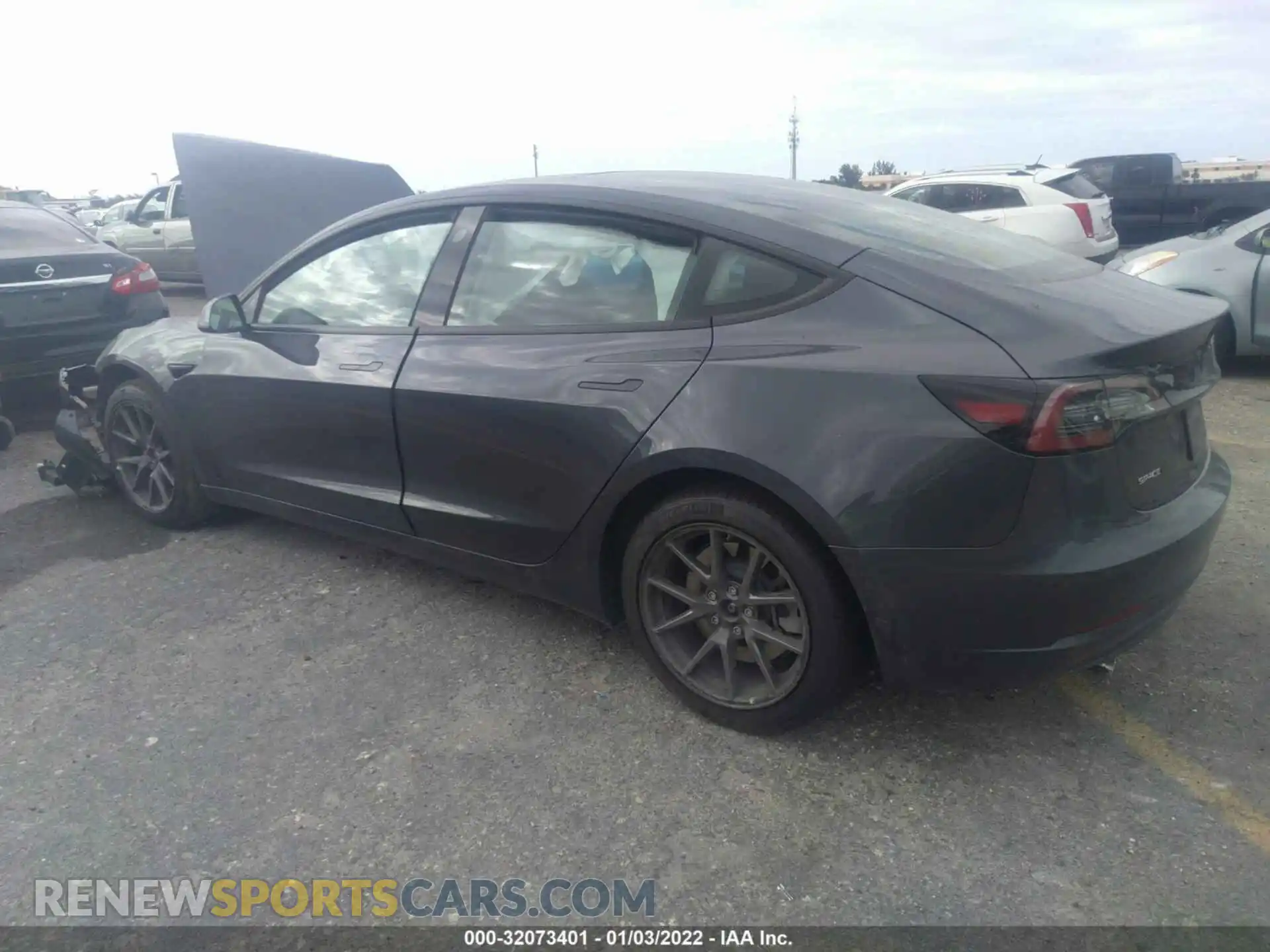3 Photograph of a damaged car 5YJ3E1EB7MF965475 TESLA MODEL 3 2021