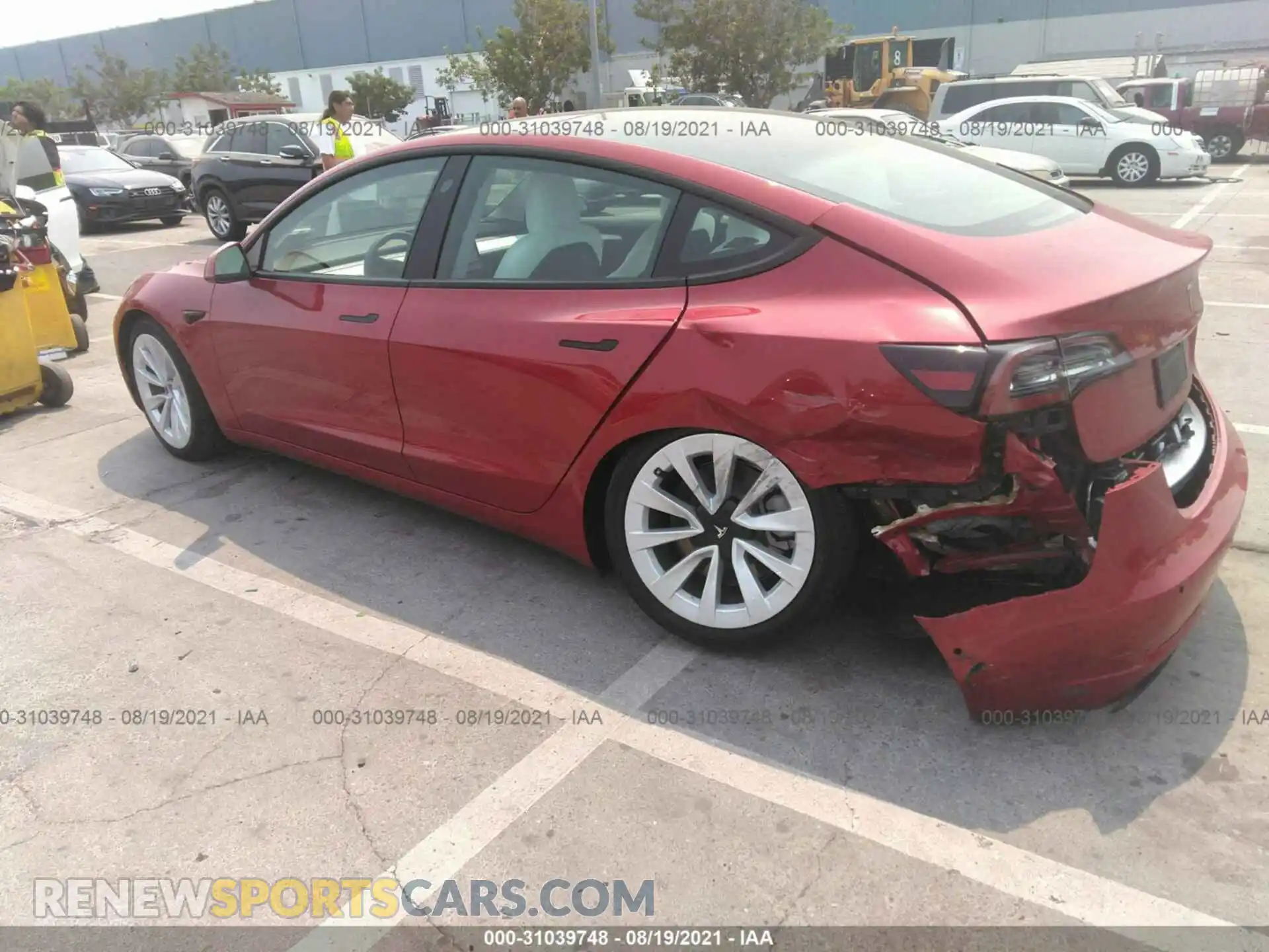 3 Photograph of a damaged car 5YJ3E1EB7MF975388 TESLA MODEL 3 2021