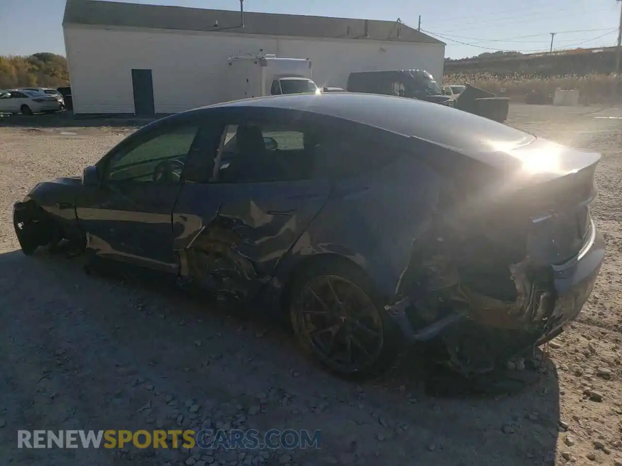 2 Photograph of a damaged car 5YJ3E1EB7MF983250 TESLA MODEL 3 2021